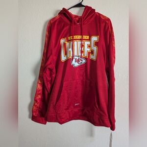 NFL Kansas City Chiefs Zubaz Hooded Pullover Sweatshirt Men's Size L - NEW